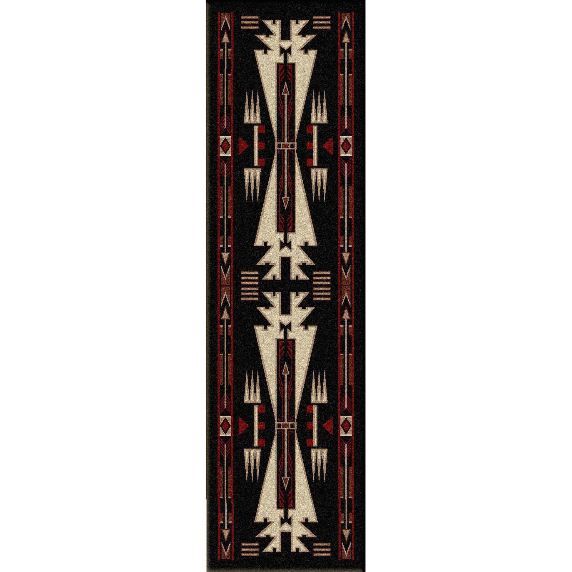 Desert Vandals - Black-CabinRugs Southwestern Rugs Wildlife Rugs Lodge Rugs Aztec RugsSouthwest Rugs