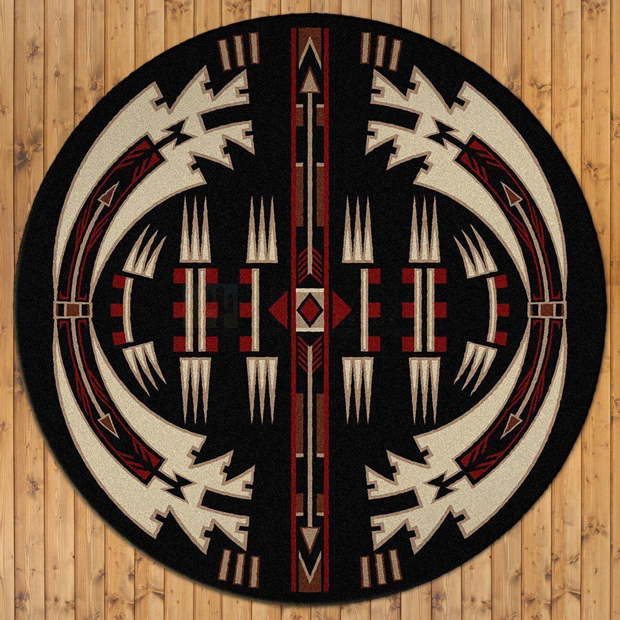 Desert Vandals - Black-CabinRugs Southwestern Rugs Wildlife Rugs Lodge Rugs Aztec RugsSouthwest Rugs