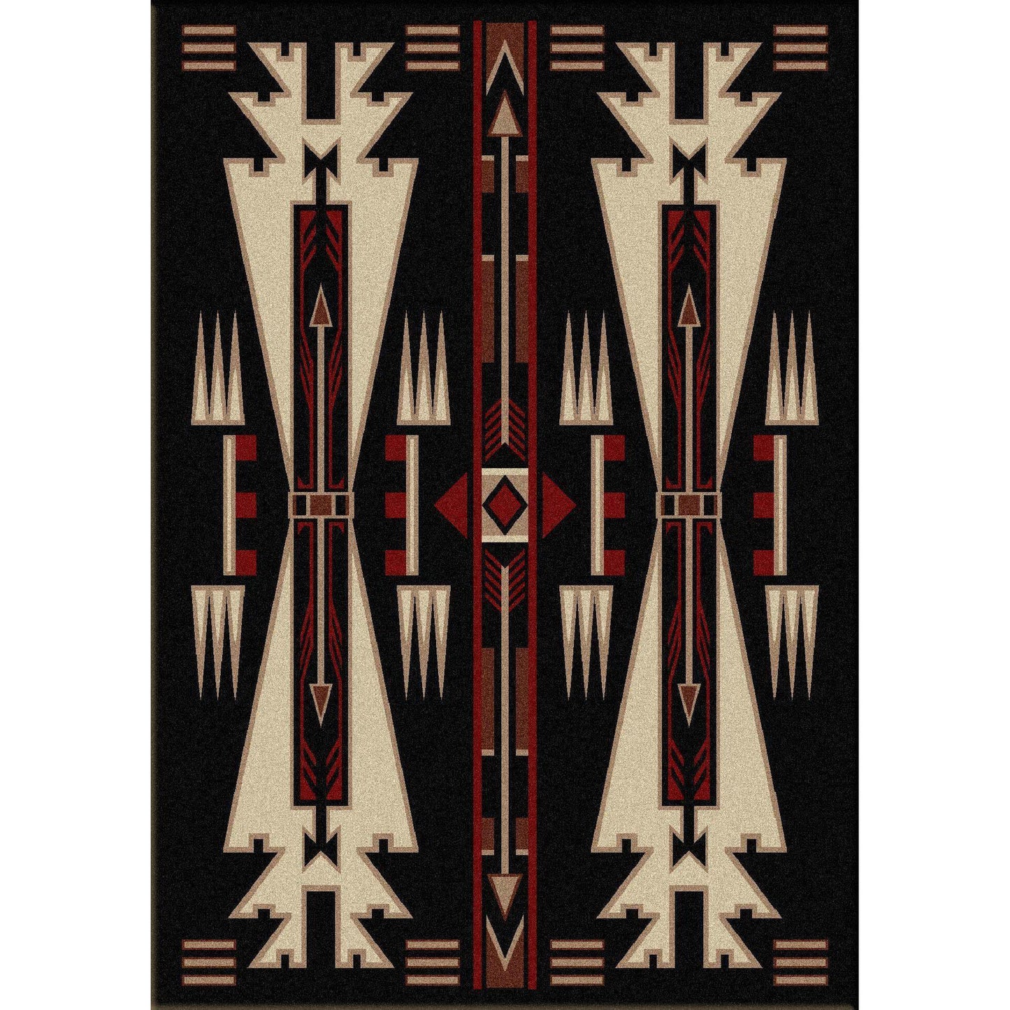 Desert Vandals - Black-CabinRugs Southwestern Rugs Wildlife Rugs Lodge Rugs Aztec RugsSouthwest Rugs