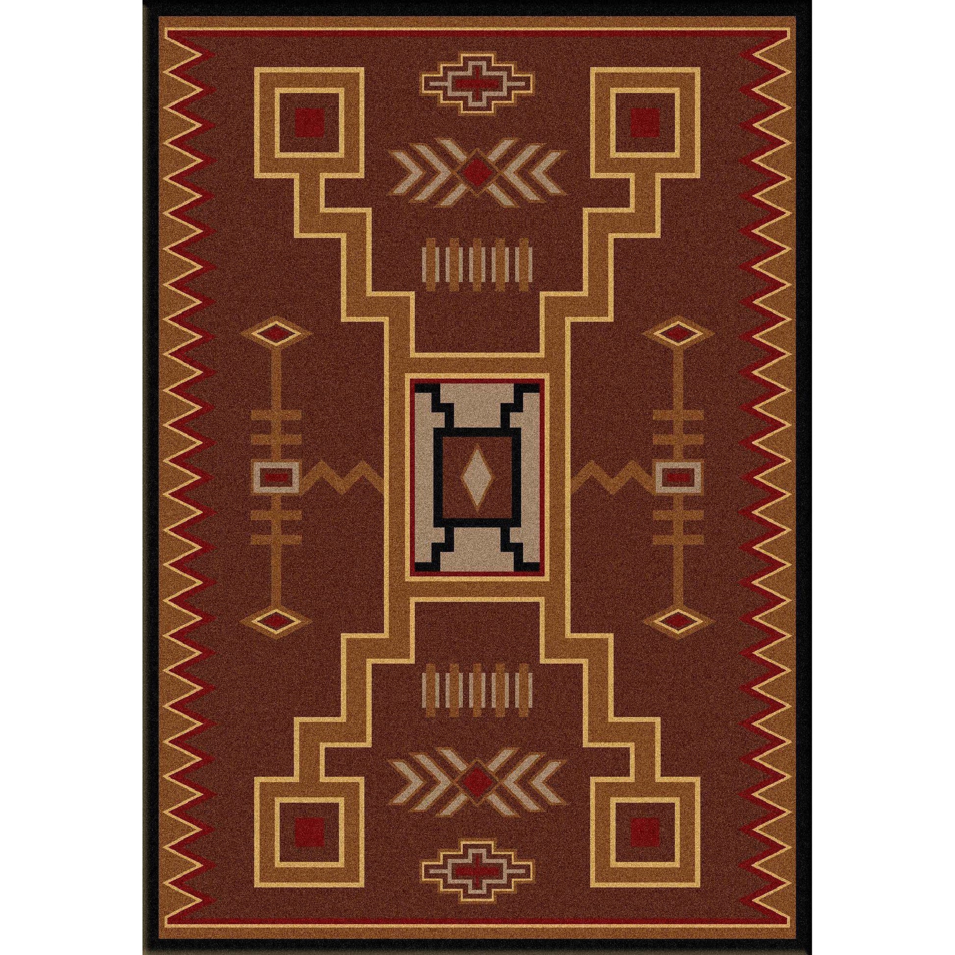 Desertstorm - Brown-CabinRugs Southwestern Rugs Wildlife Rugs Lodge Rugs Aztec RugsSouthwest Rugs