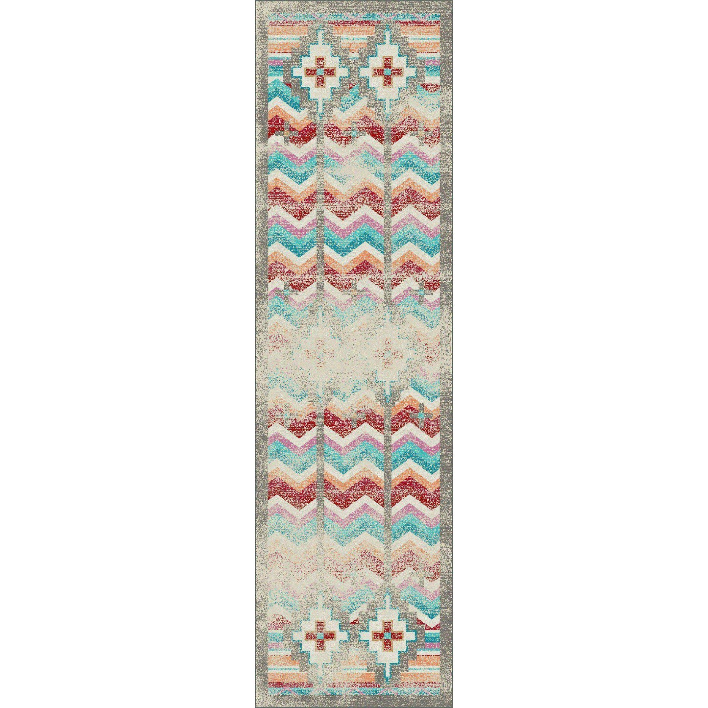Desierto - Distressed Bright-CabinRugs Southwestern Rugs Wildlife Rugs Lodge Rugs Aztec RugsSouthwest Rugs