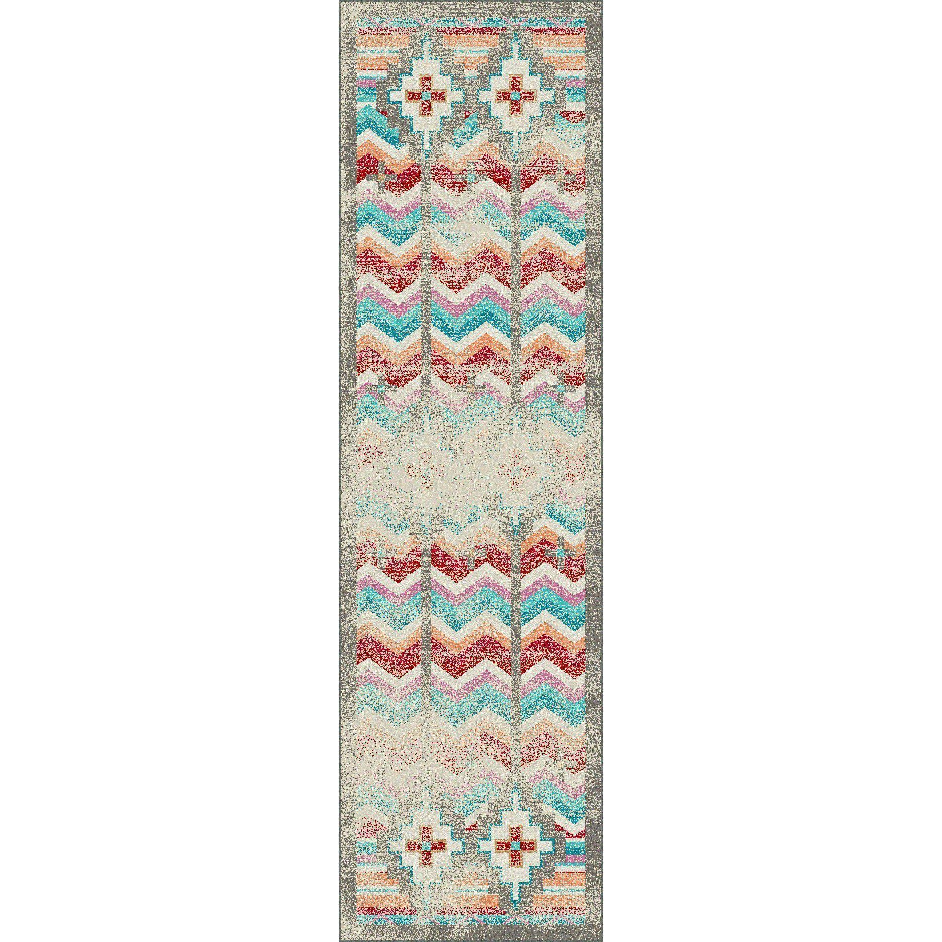 Desierto - Distressed Bright-CabinRugs Southwestern Rugs Wildlife Rugs Lodge Rugs Aztec RugsSouthwest Rugs