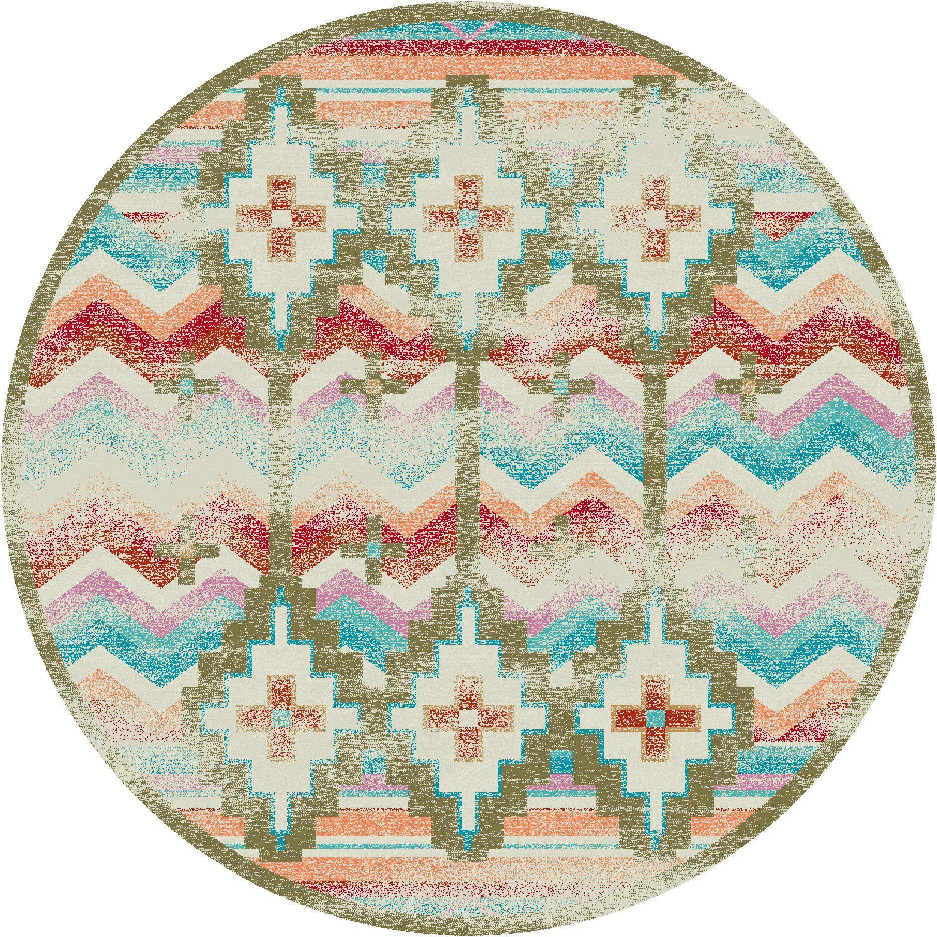 Desierto - Distressed Bright-CabinRugs Southwestern Rugs Wildlife Rugs Lodge Rugs Aztec RugsSouthwest Rugs