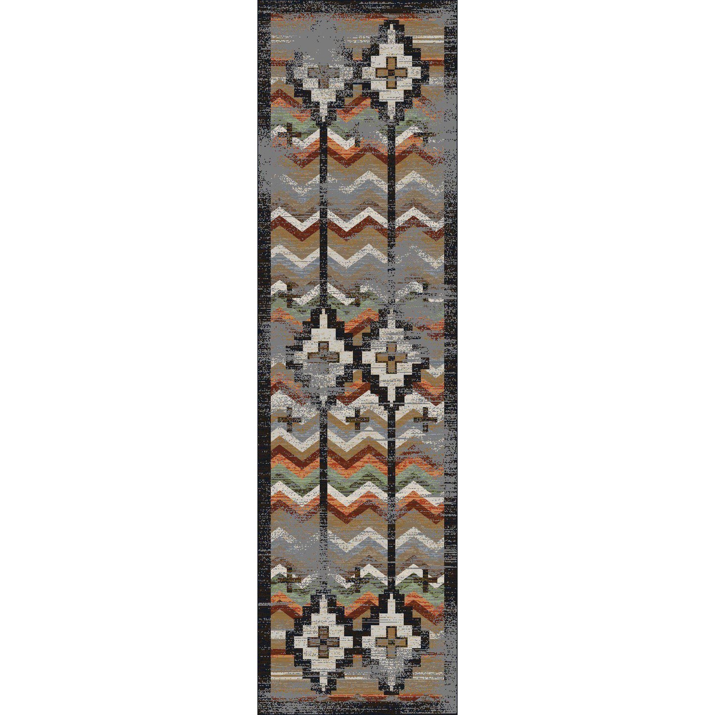 Desierto - Distressed Harvest-CabinRugs Southwestern Rugs Wildlife Rugs Lodge Rugs Aztec RugsSouthwest Rugs