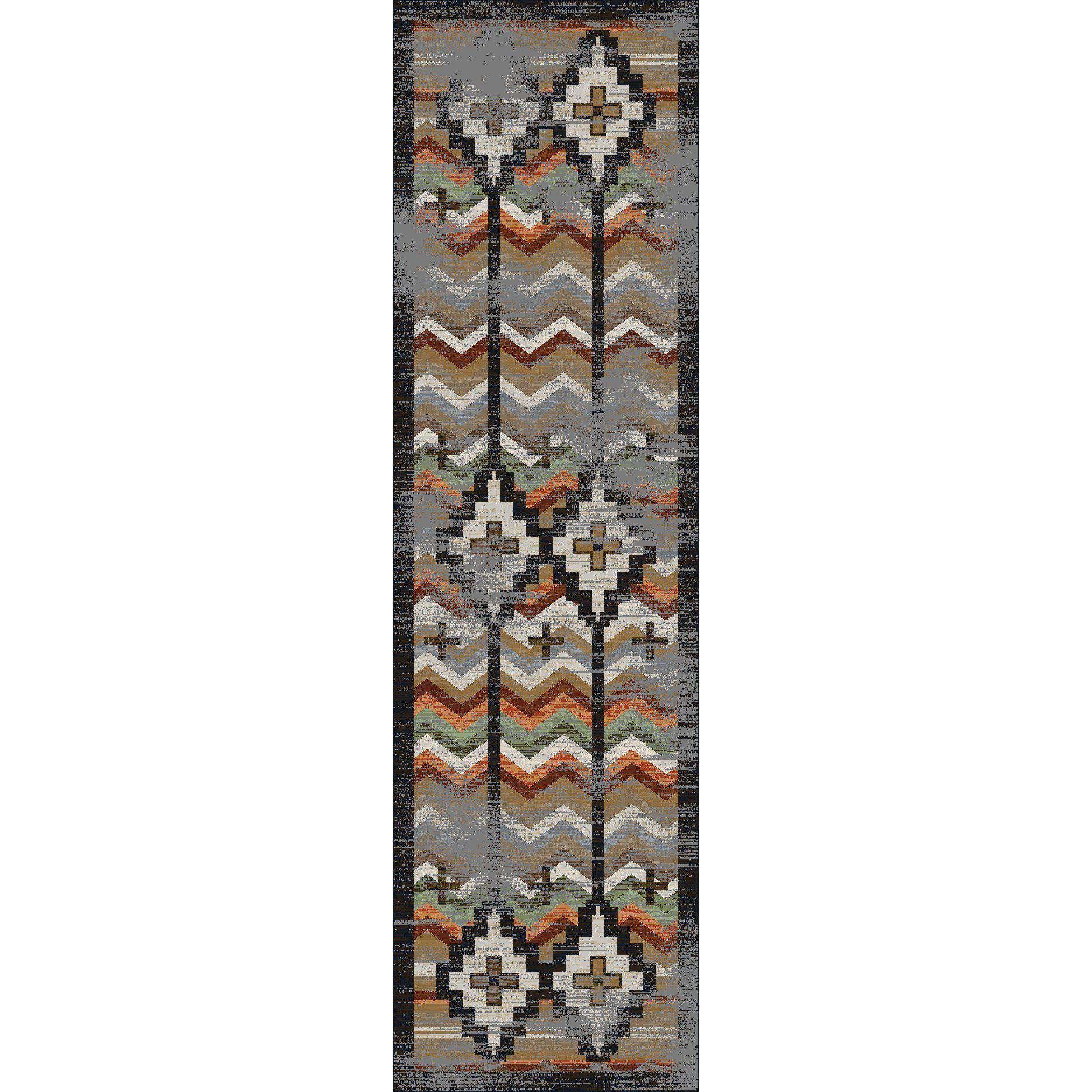 Desierto - Distressed Harvest-CabinRugs Southwestern Rugs Wildlife Rugs Lodge Rugs Aztec RugsSouthwest Rugs