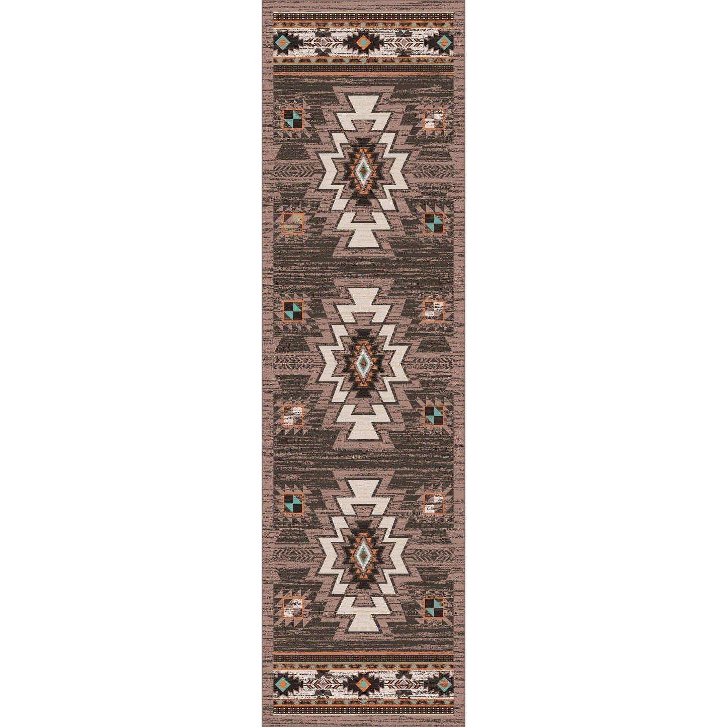 End Of The Barrel - Worn Saddle-CabinRugs Southwestern Rugs Wildlife Rugs Lodge Rugs Aztec RugsSouthwest Rugs
