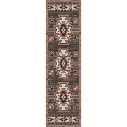 End Of The Barrel - Worn Saddle-CabinRugs Southwestern Rugs Wildlife Rugs Lodge Rugs Aztec RugsSouthwest Rugs