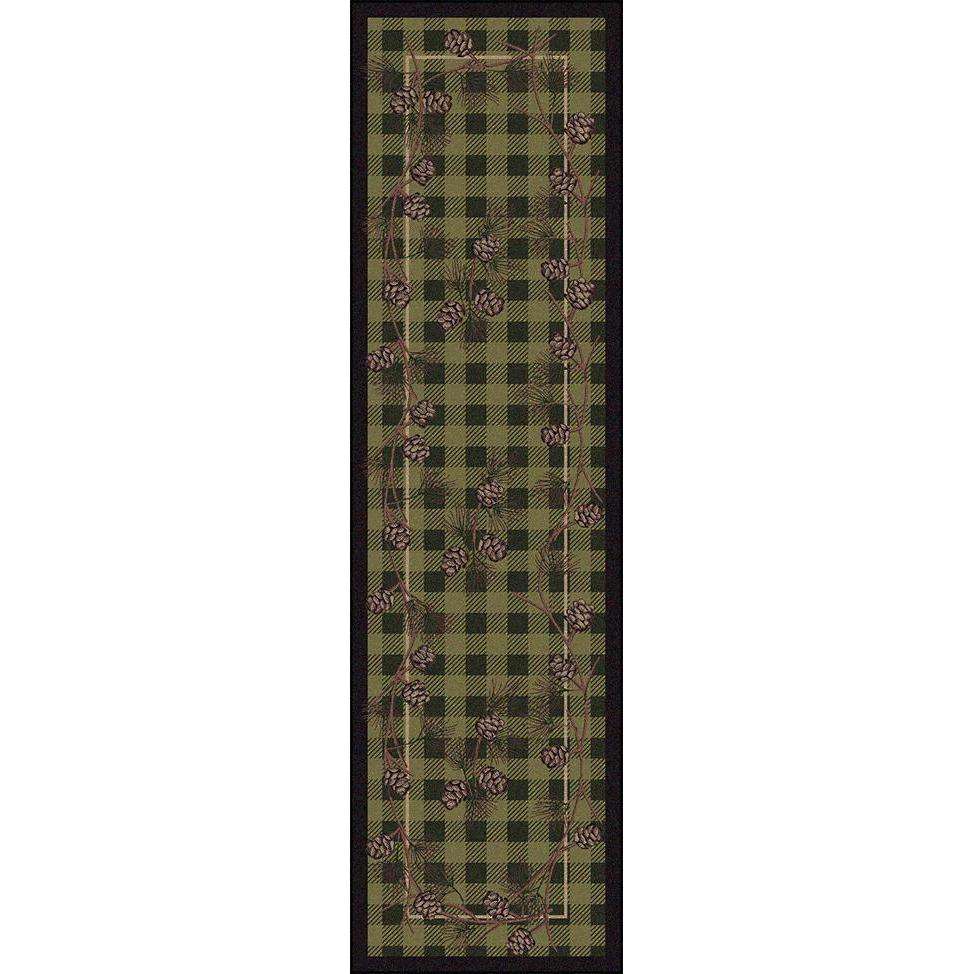 Forest Pines - Green-CabinRugs Southwestern Rugs Wildlife Rugs Lodge Rugs Aztec RugsSouthwest Rugs