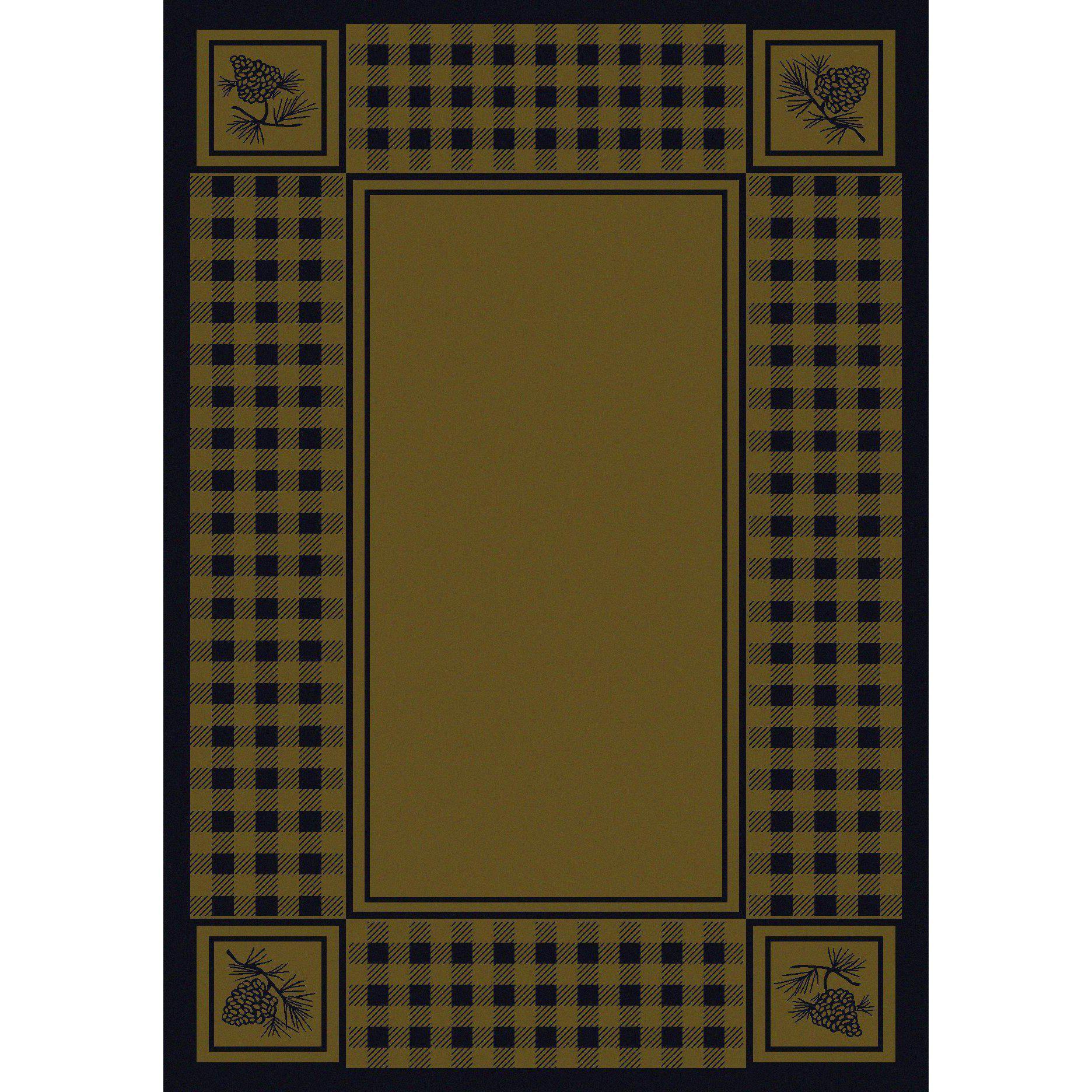 Forest Refuge - Green-CabinRugs Southwestern Rugs Wildlife Rugs Lodge Rugs Aztec RugsSouthwest Rugs