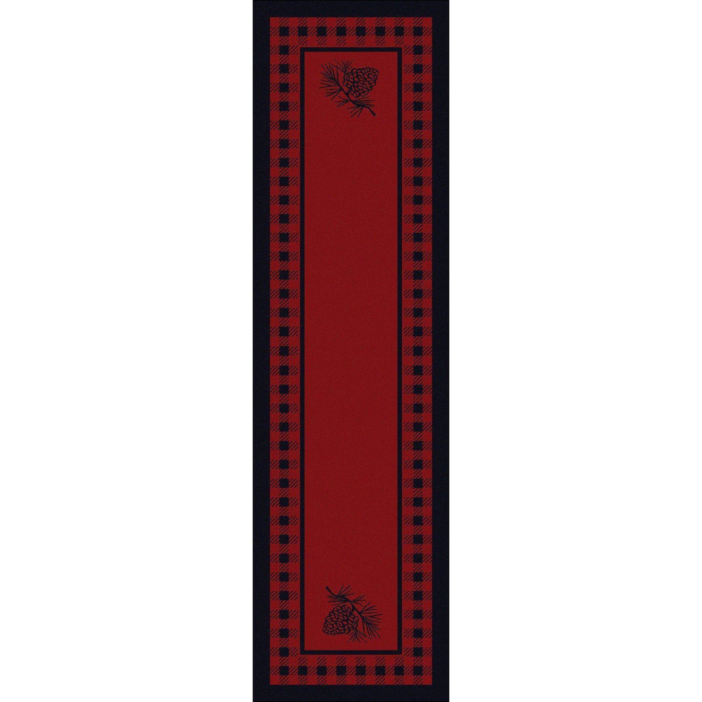 Forest Refuge - Red-CabinRugs Southwestern Rugs Wildlife Rugs Lodge Rugs Aztec RugsSouthwest Rugs