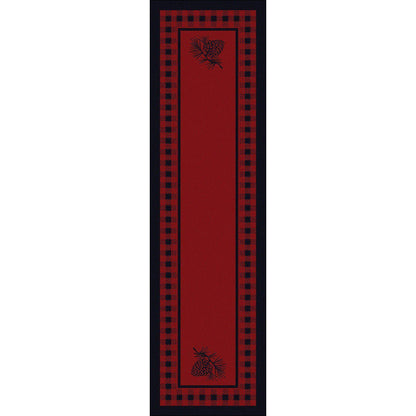 Forest Refuge - Red-CabinRugs Southwestern Rugs Wildlife Rugs Lodge Rugs Aztec RugsSouthwest Rugs