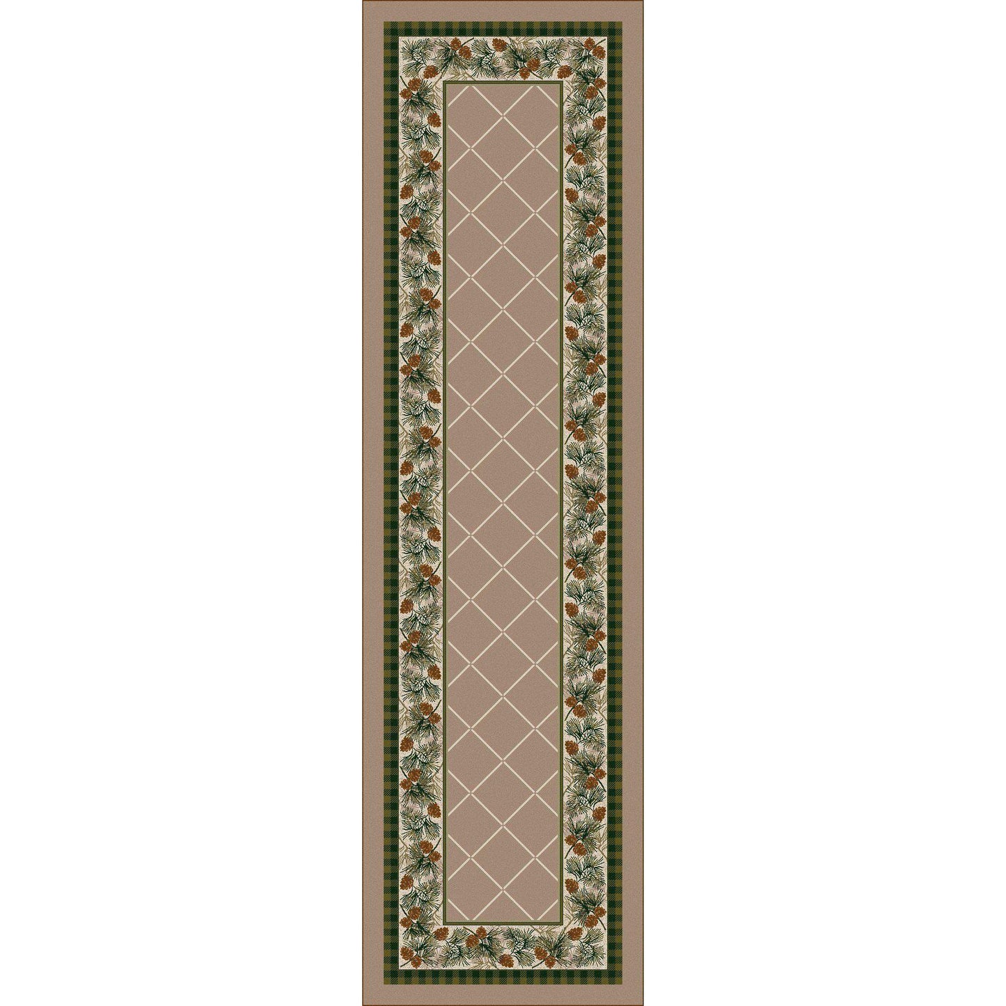 Green Forest - Light Sandstone-CabinRugs Southwestern Rugs Wildlife Rugs Lodge Rugs Aztec RugsSouthwest Rugs