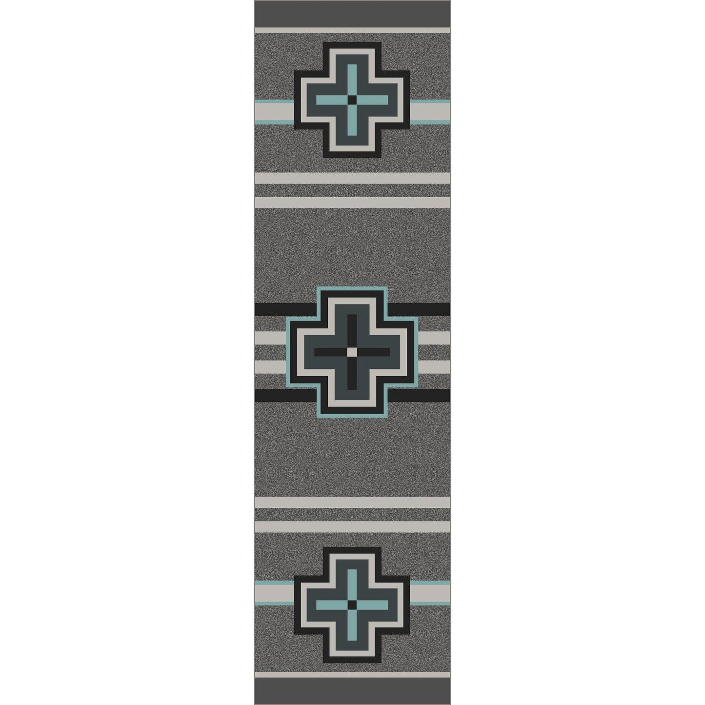 Hunter - Flint Turquoise-CabinRugs Southwestern Rugs Wildlife Rugs Lodge Rugs Aztec RugsSouthwest Rugs