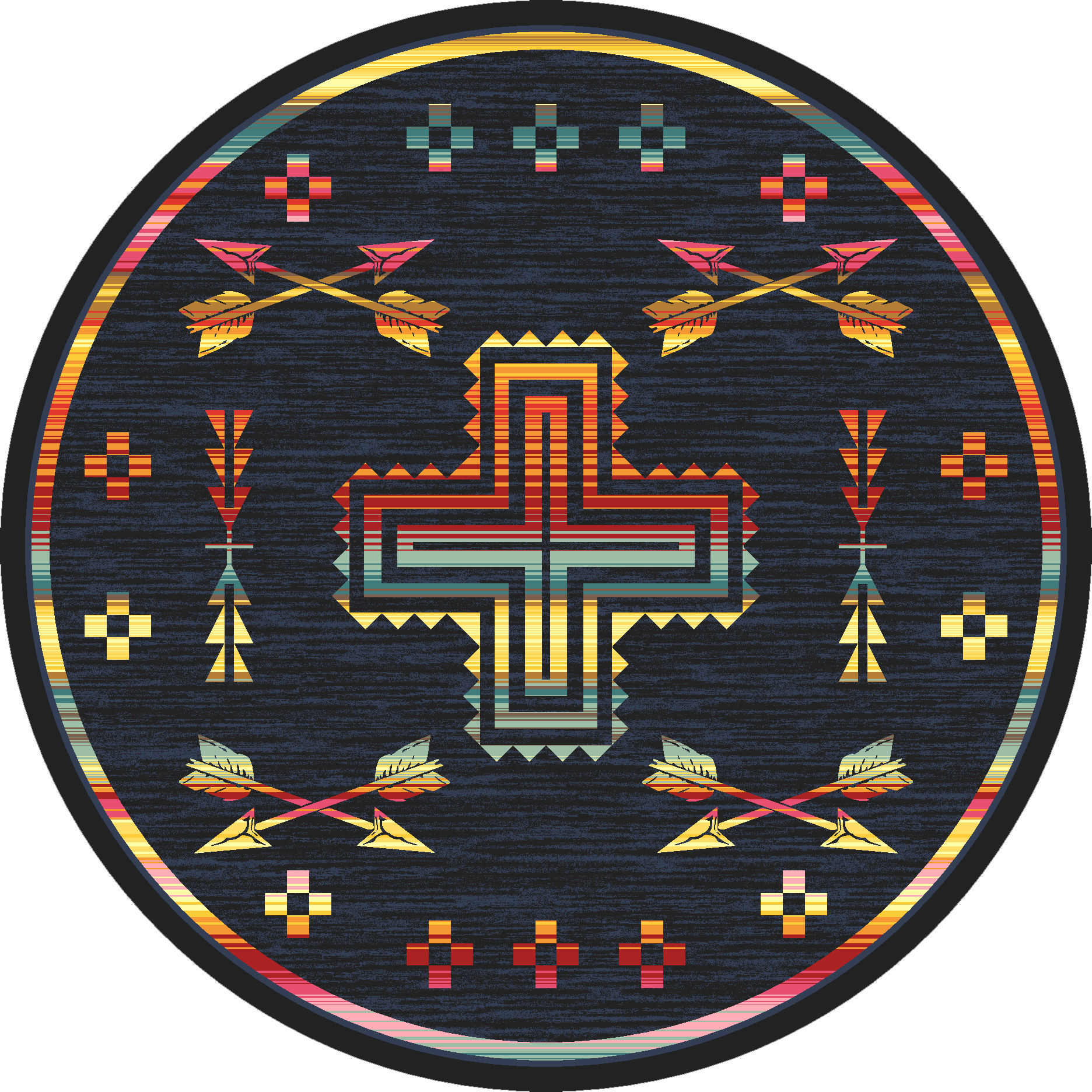 Legends Of The Desert - Grey-CabinRugs Southwestern Rugs Wildlife Rugs Lodge Rugs Aztec RugsSouthwest Rugs