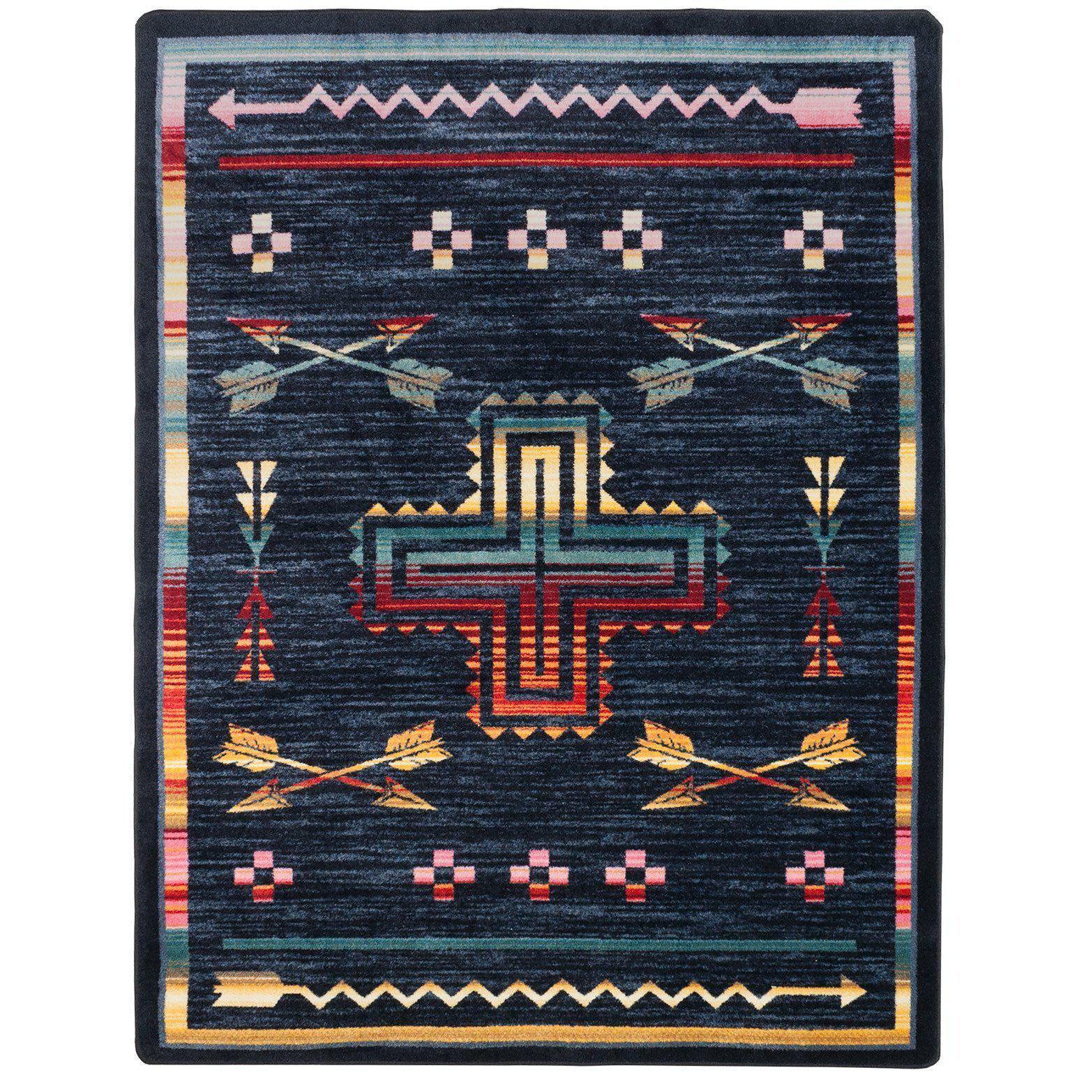 Legends Of The Desert - Grey-CabinRugs Southwestern Rugs Wildlife Rugs Lodge Rugs Aztec RugsSouthwest Rugs