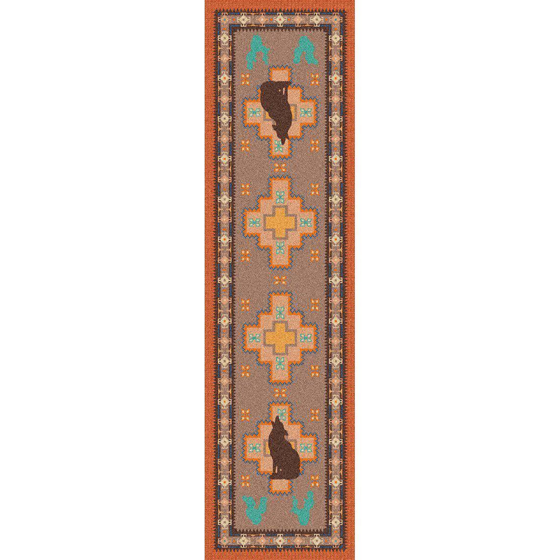 New Mexican Desert - Desert Rose-CabinRugs Southwestern Rugs Wildlife Rugs Lodge Rugs Aztec RugsSouthwest Rugs