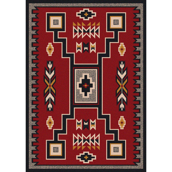 Old Timer - Red-CabinRugs Southwestern Rugs Wildlife Rugs Lodge Rugs Aztec RugsSouthwest Rugs