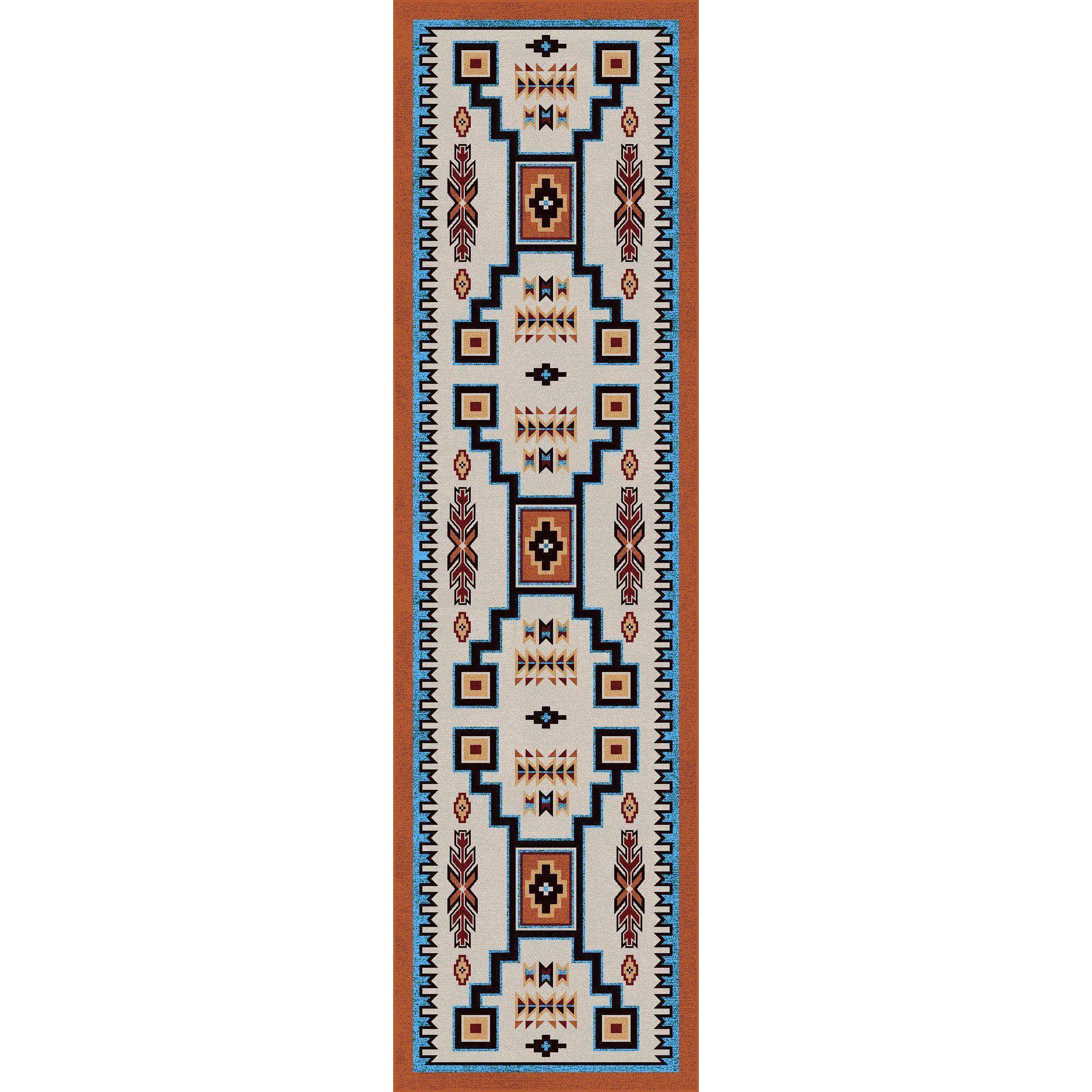 Old Timer - Rust-CabinRugs Southwestern Rugs Wildlife Rugs Lodge Rugs Aztec RugsSouthwest Rugs
