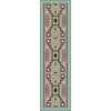 Old Timer - Suede Turquoise-CabinRugs Southwestern Rugs Wildlife Rugs Lodge Rugs Aztec RugsSouthwest Rugs