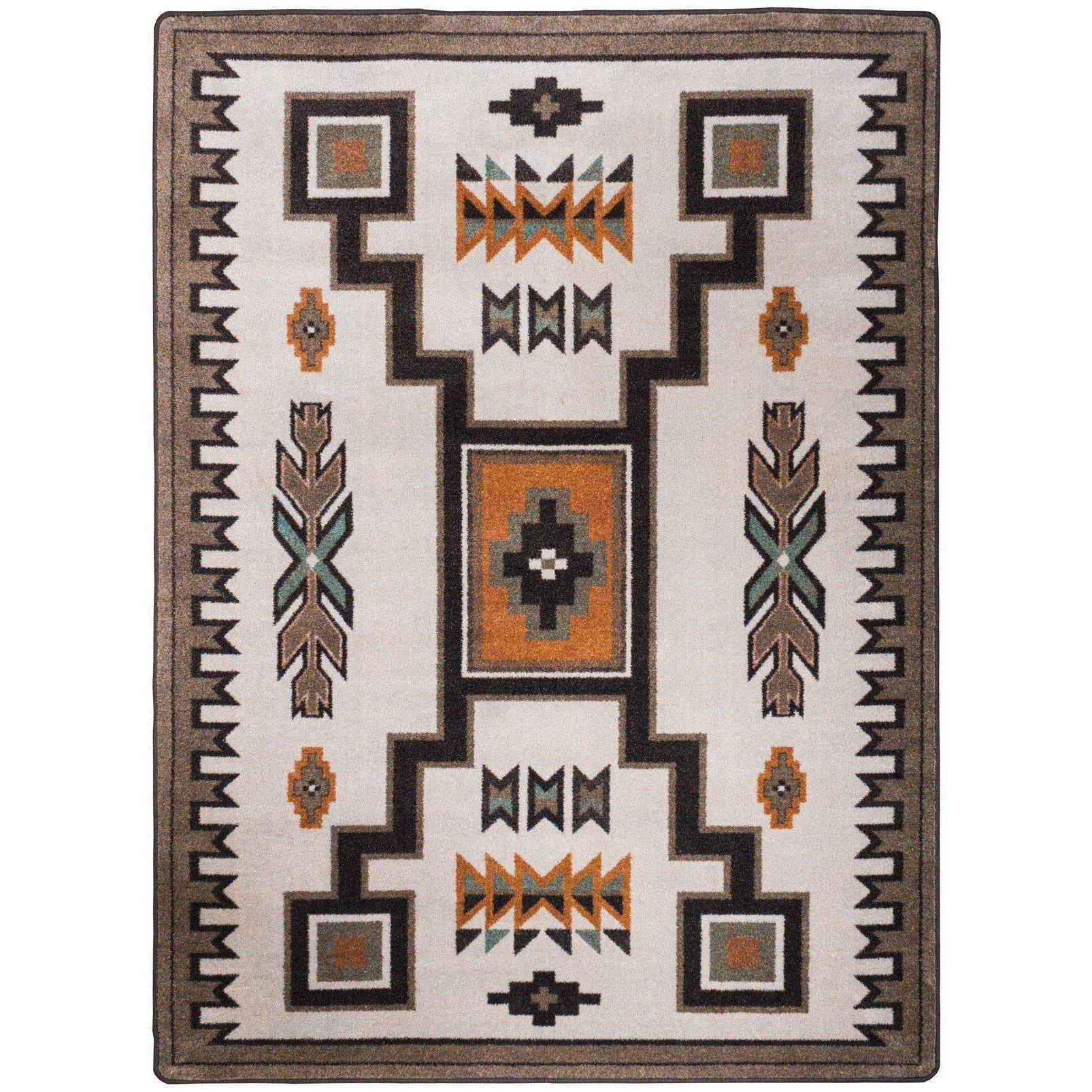 Old Timer - Worn Saddle-CabinRugs Southwestern Rugs Wildlife Rugs Lodge Rugs Aztec RugsSouthwest Rugs