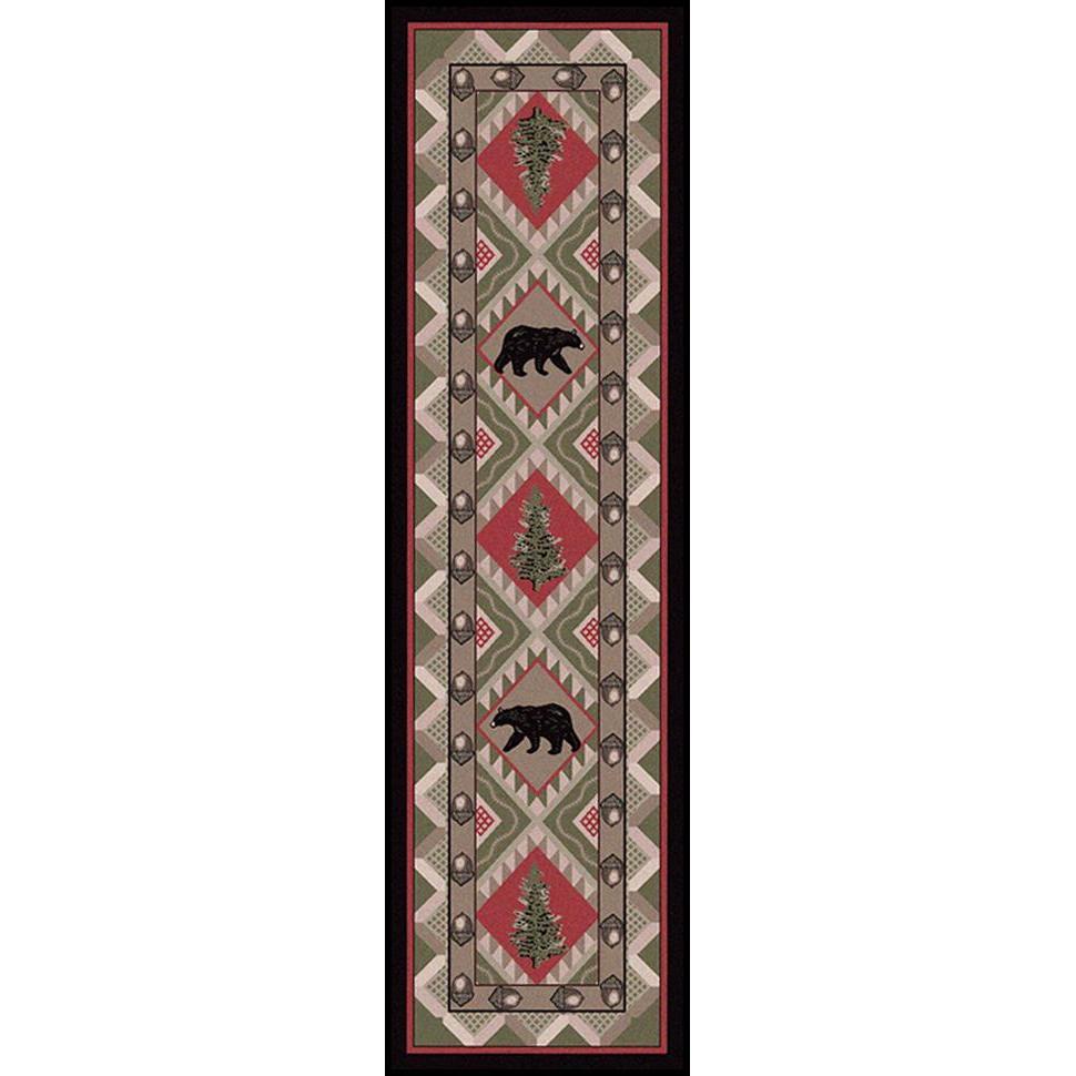 Picnic In The Forest - Pine-CabinRugs Southwestern Rugs Wildlife Rugs Lodge Rugs Aztec RugsSouthwest Rugs