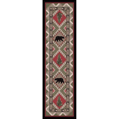 Picnic In The Forest - Pine-CabinRugs Southwestern Rugs Wildlife Rugs Lodge Rugs Aztec RugsSouthwest Rugs