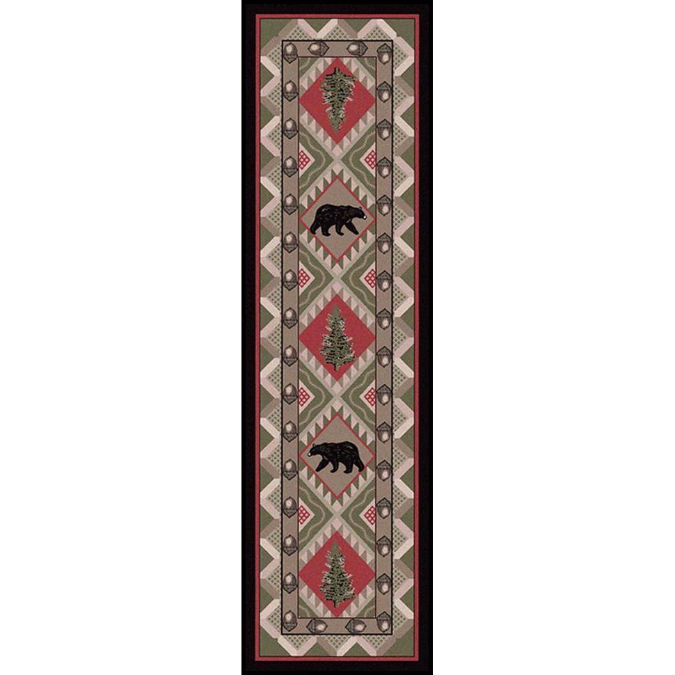 Picnic In The Forest - Pine-CabinRugs Southwestern Rugs Wildlife Rugs Lodge Rugs Aztec RugsSouthwest Rugs