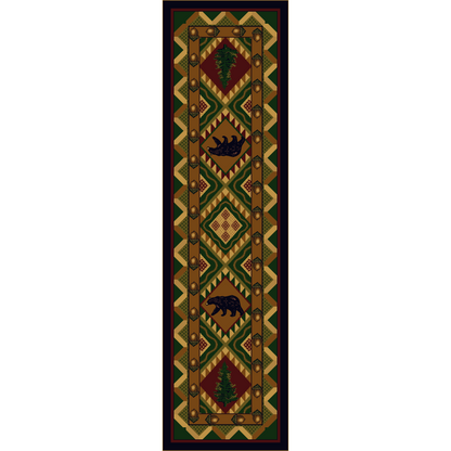 Picnic In The Forest - Woodland-CabinRugs Southwestern Rugs Wildlife Rugs Lodge Rugs Aztec RugsSouthwest Rugs