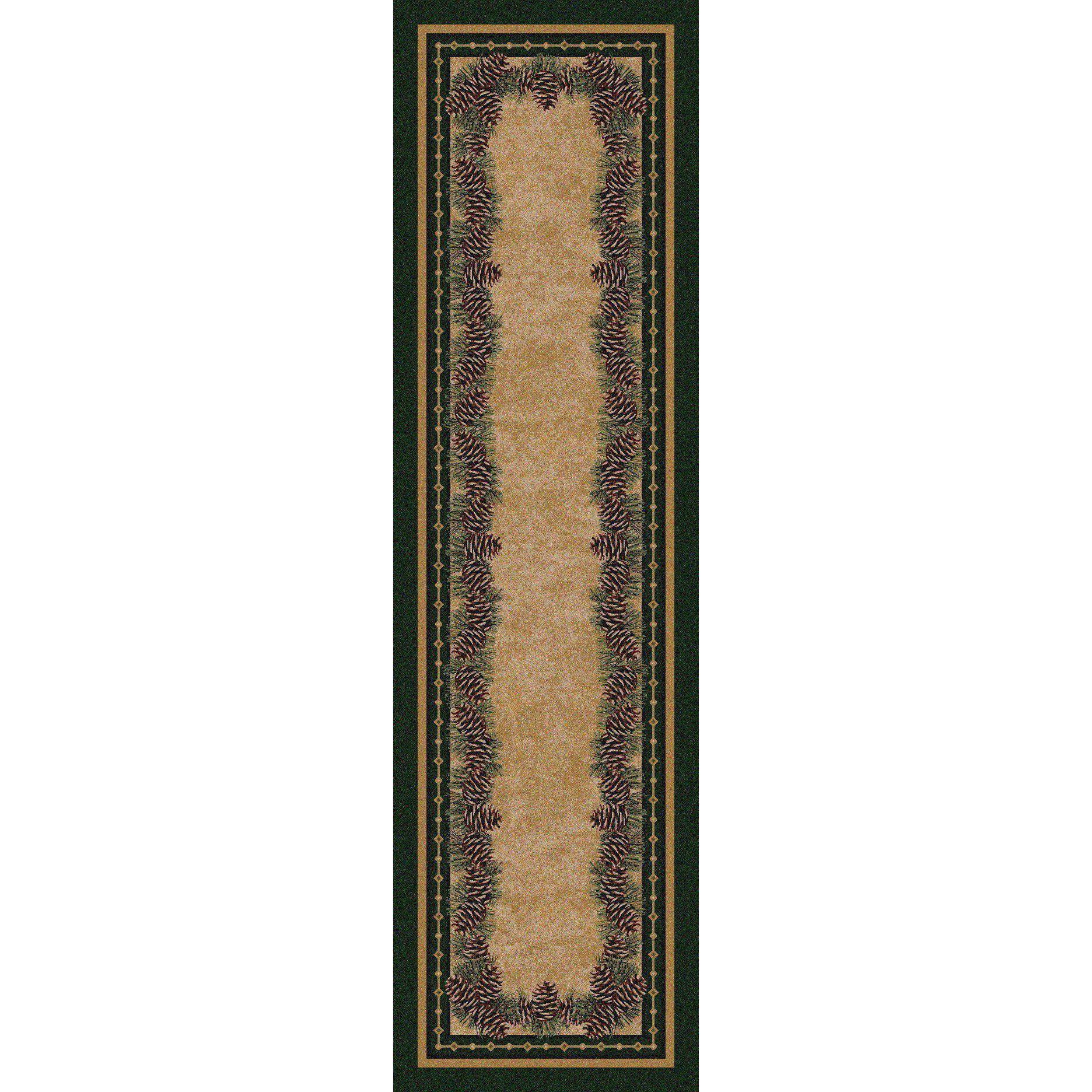 Pine Peak - Green-CabinRugs Southwestern Rugs Wildlife Rugs Lodge Rugs Aztec RugsSouthwest Rugs