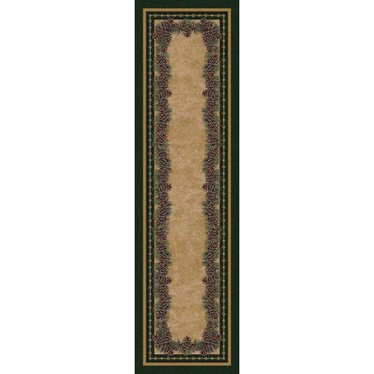 Pine Peak - Green-CabinRugs Southwestern Rugs Wildlife Rugs Lodge Rugs Aztec RugsSouthwest Rugs