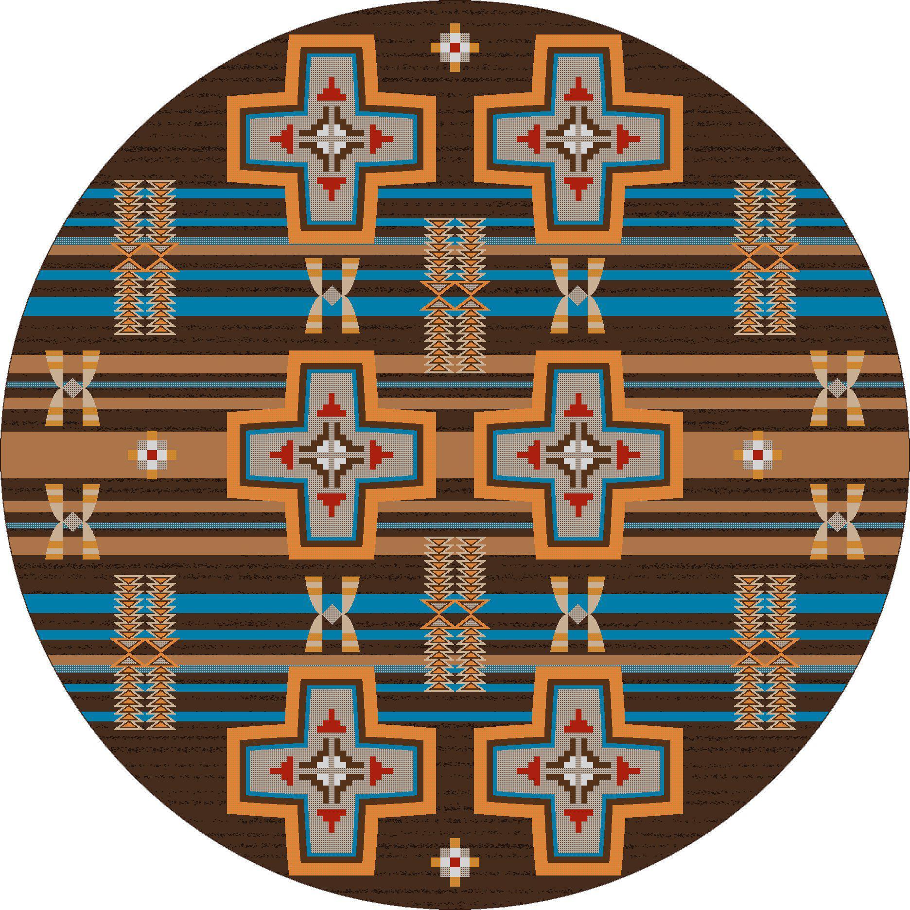 Rio Grande - Desert Rust-CabinRugs Southwestern Rugs Wildlife Rugs Lodge Rugs Aztec RugsSouthwest Rugs