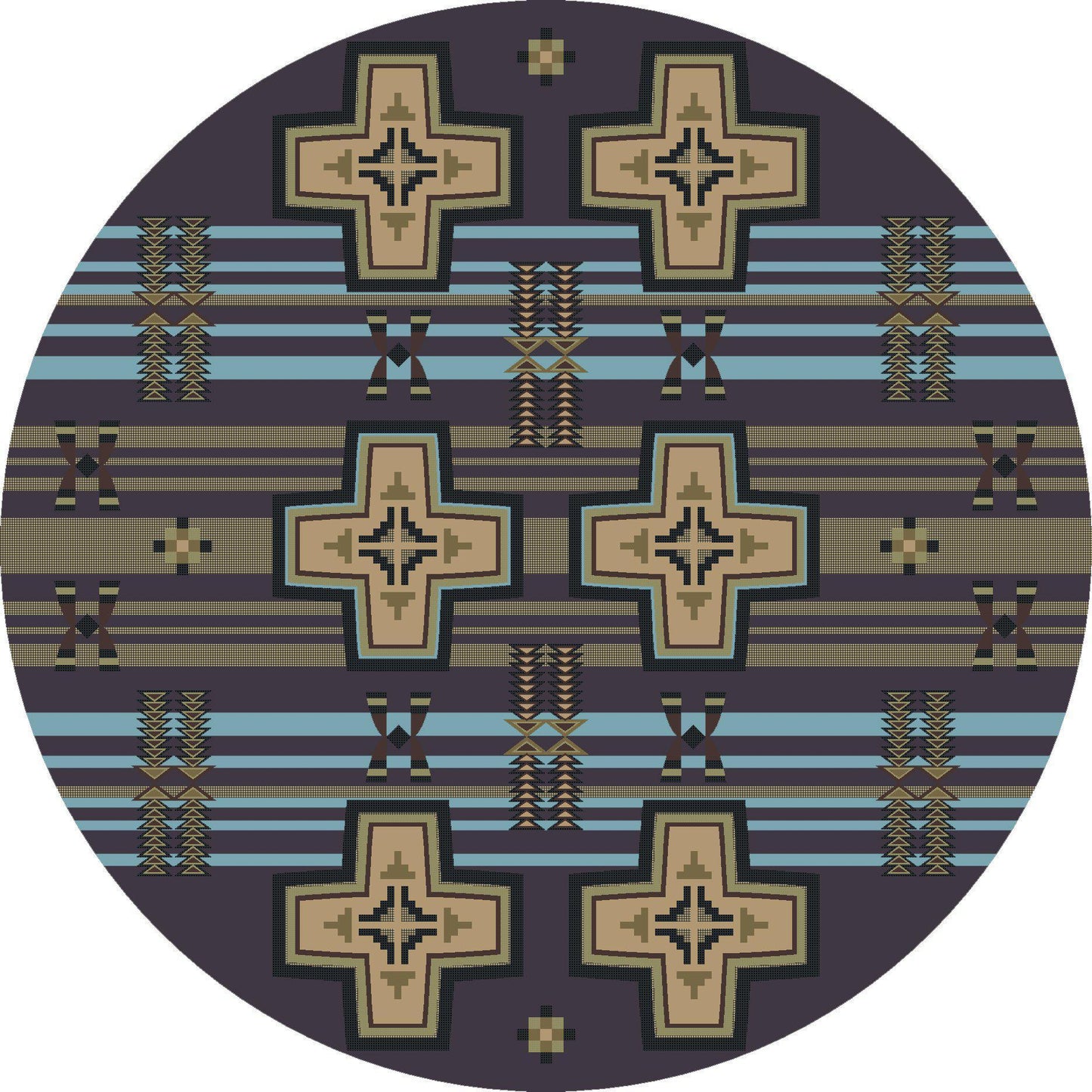 Rio Grande - Night Sky-CabinRugs Southwestern Rugs Wildlife Rugs Lodge Rugs Aztec RugsSouthwest Rugs