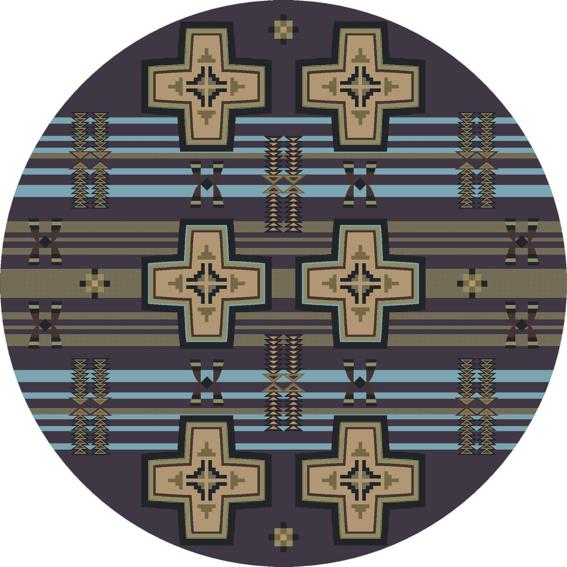 Rio Grande - Night Sky-CabinRugs Southwestern Rugs Wildlife Rugs Lodge Rugs Aztec RugsSouthwest Rugs