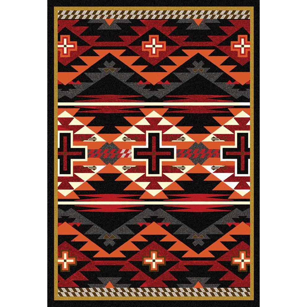 Rustic Crucifix - Black-CabinRugs Southwestern Rugs Wildlife Rugs Lodge Rugs Aztec RugsSouthwest Rugs