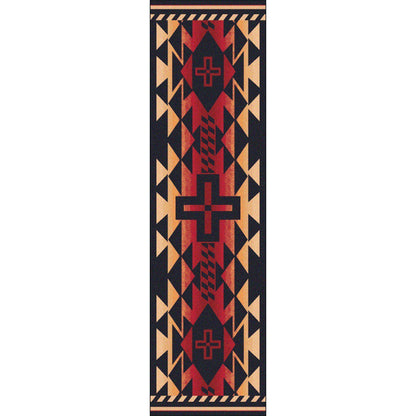Rustic Crucifix - Burnt Red-CabinRugs Southwestern Rugs Wildlife Rugs Lodge Rugs Aztec RugsSouthwest Rugs