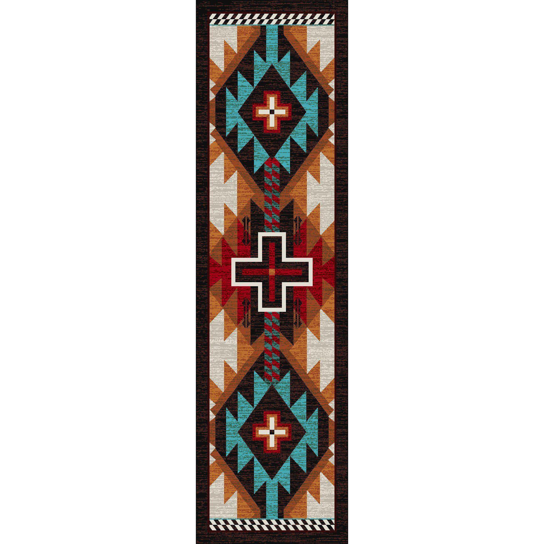 Rustic Crucifix - Electric-CabinRugs Southwestern Rugs Wildlife Rugs Lodge Rugs Aztec RugsSouthwest Rugs