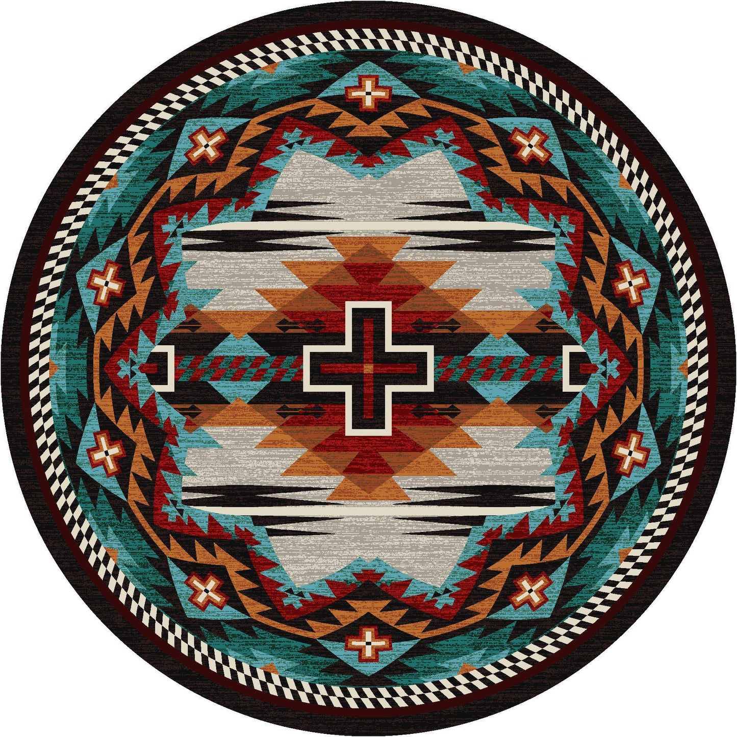 Rustic Crucifix - Electric-CabinRugs Southwestern Rugs Wildlife Rugs Lodge Rugs Aztec RugsSouthwest Rugs