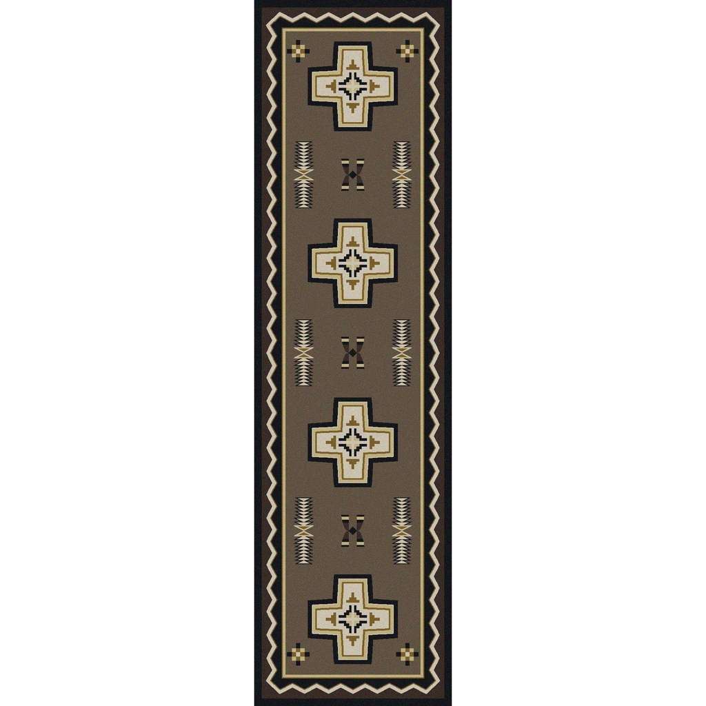 Saint Kateri - Taupe-CabinRugs Southwestern Rugs Wildlife Rugs Lodge Rugs Aztec RugsSouthwest Rugs