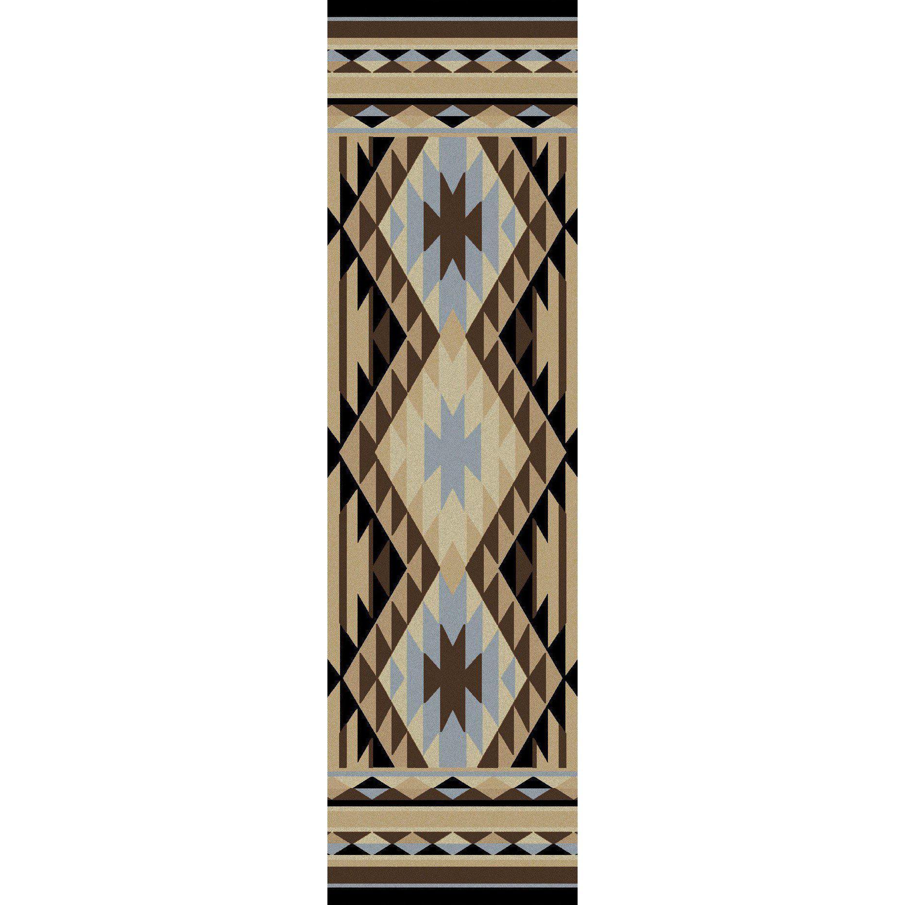 Sand Storm - Blue-CabinRugs Southwestern Rugs Wildlife Rugs Lodge Rugs Aztec RugsSouthwest Rugs