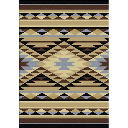 Sand Storm - Blue-CabinRugs Southwestern Rugs Wildlife Rugs Lodge Rugs Aztec RugsSouthwest Rugs