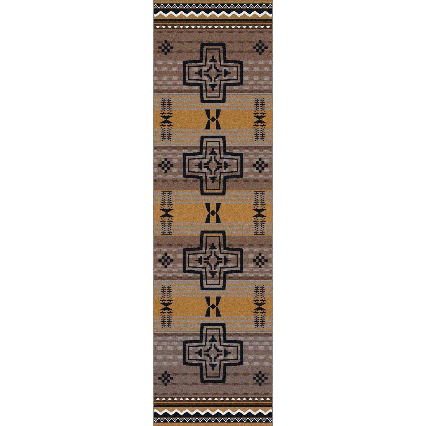 Southwest Abrazos - Old Gold-CabinRugs Southwestern Rugs Wildlife Rugs Lodge Rugs Aztec RugsSouthwest Rugs