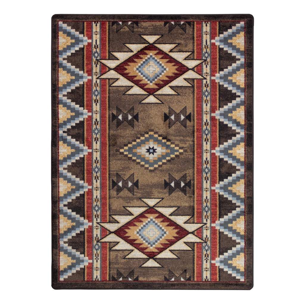 Southwest Archers - Brown-CabinRugs Southwestern Rugs Wildlife Rugs Lodge Rugs Aztec RugsSouthwest Rugs
