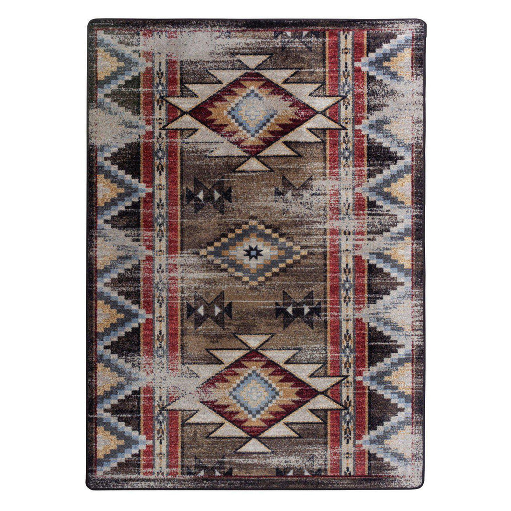 Southwest Archers Distressed - Brown-CabinRugs Southwestern Rugs Wildlife Rugs Lodge Rugs Aztec RugsSouthwest Rugs