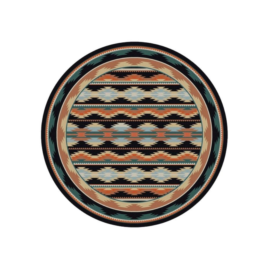 Southwest Medicine - Dark-CabinRugs Southwestern Rugs Wildlife Rugs Lodge Rugs Aztec RugsSouthwest Rugs