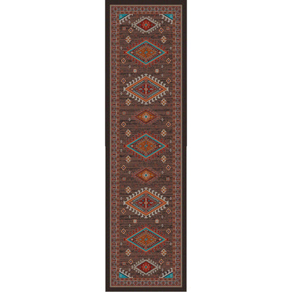 Southwest Persia - Brown-CabinRugs Southwestern Rugs Wildlife Rugs Lodge Rugs Aztec RugsSouthwest Rugs