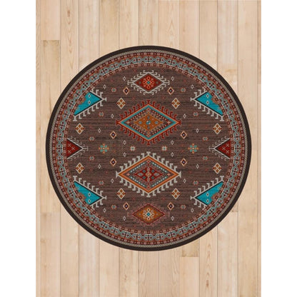 Southwest Persia - Brown-CabinRugs Southwestern Rugs Wildlife Rugs Lodge Rugs Aztec RugsSouthwest Rugs