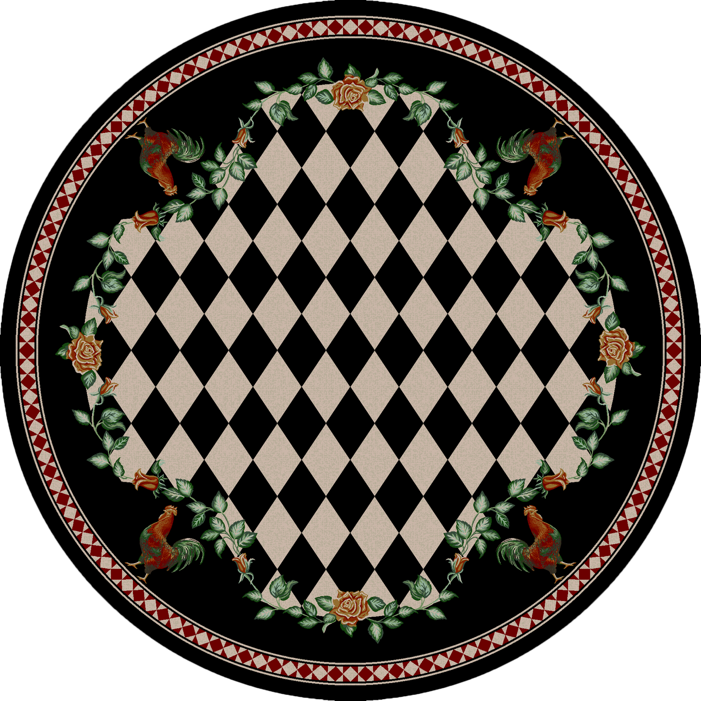 Southwestern Farm - Black-CabinRugs Southwestern Rugs Wildlife Rugs Lodge Rugs Aztec RugsSouthwest Rugs