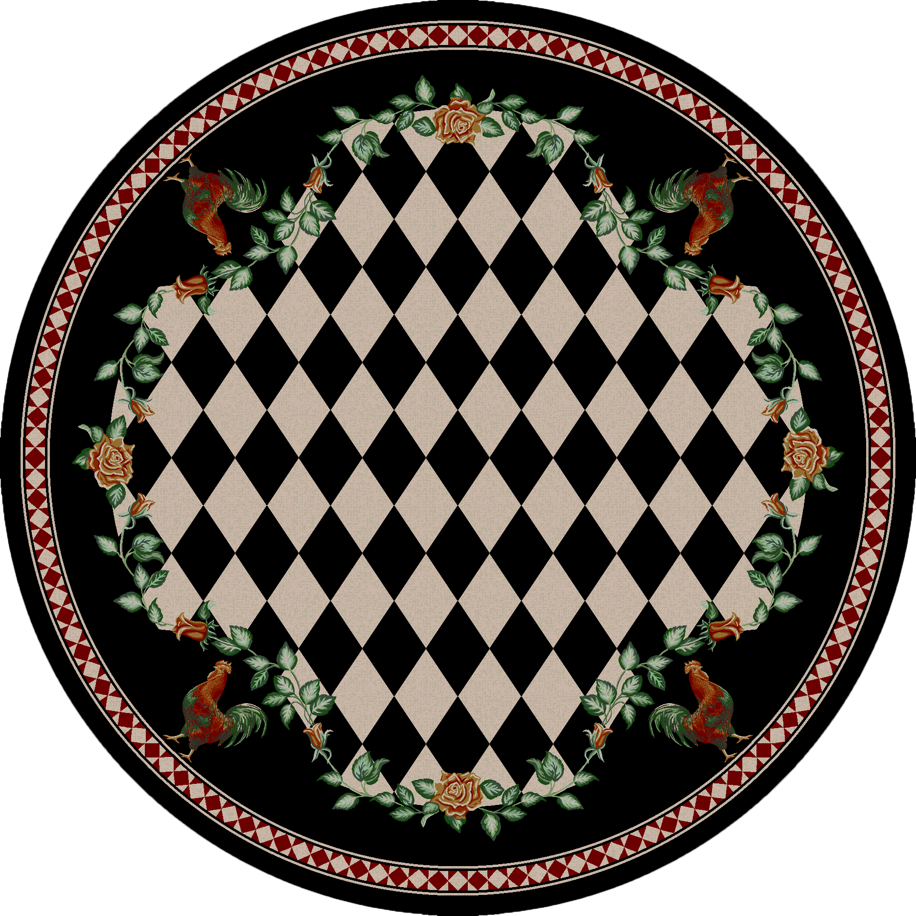 Southwestern Farm - Black-CabinRugs Southwestern Rugs Wildlife Rugs Lodge Rugs Aztec RugsSouthwest Rugs