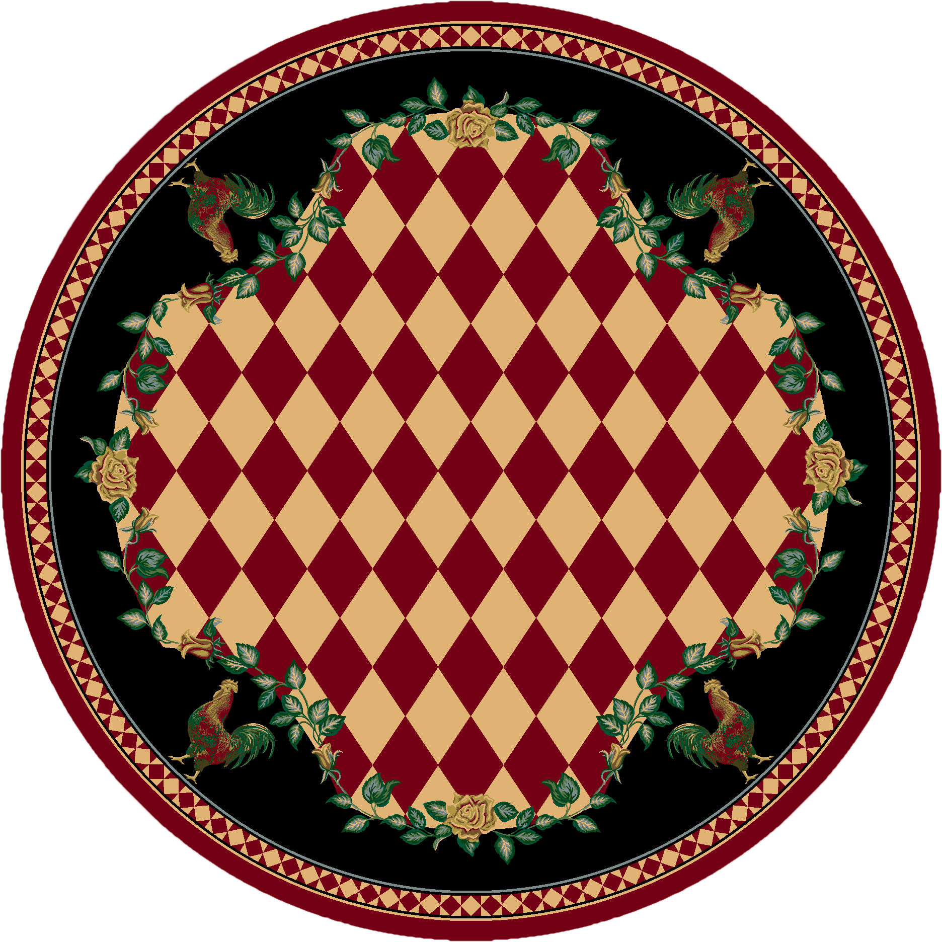Southwestern Farm - Red-CabinRugs Southwestern Rugs Wildlife Rugs Lodge Rugs Aztec RugsSouthwest Rugs