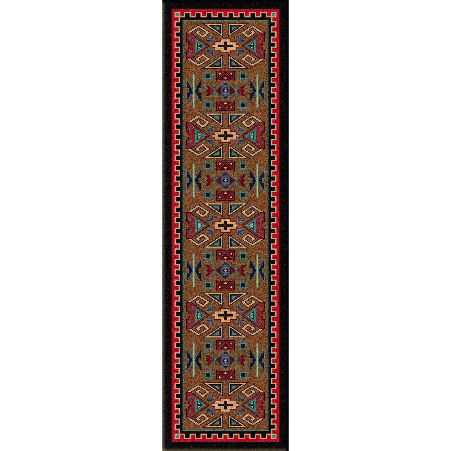 Steppe Rams - Bright-CabinRugs Southwestern Rugs Wildlife Rugs Lodge Rugs Aztec RugsSouthwest Rugs